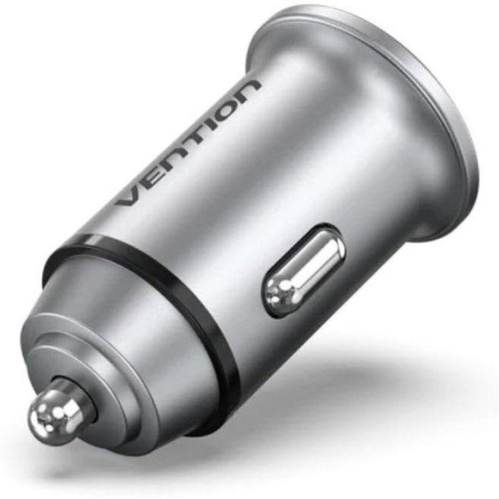 Vention Cargador de Coche FFBH0 20W con USB-C y USB-A Gris Vention Cargador de Coche FFBH0 20W con USB-C y USB-A Gris