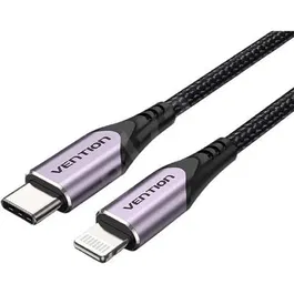 Vention TACVF Cable USB 2.0 Tipo-C a Lightning Macho 480Mbps 1m Morado