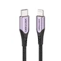 Vention TACVF Cable de Teléfono 1m USB-C Macho a Lightning Macho 480 Mbps para iPhone, Negro y Morado