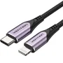 Vention TACVF Cable de Teléfono 1m USB-C Macho a Lightning Macho 480 Mbps para iPhone, Negro y Morado