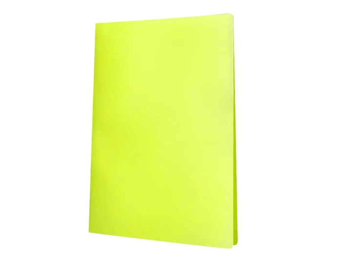 Liderpapel Carpeta Escaparate 10 Fundas Polipropileno DIN A4 Amarillo Fluor Opaco