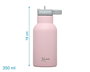 KioKids Botella Térmica Rosa de Acero Inoxidable 350 ml para Bebé, Libre de BPA, Mantiene Frío 9h/Calor 6h