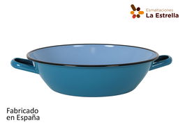 La Estrella Paellera Honda Bordonada 32 cm Turquesa (4 Unidades)