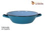 La Estrella Paellera honda y bordonada de 32 cm, color Turquesa, para 8-10 personas, 4.39 kg (4 Unidades)