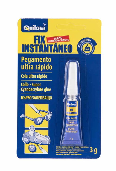 QUILOSA Fix Instantáneo Cianocrilato 3 g Blíster QUILOSA Fix Instantáneo Cianocrilato 3 g Blíster