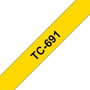 Brother Cinta Laminada TC-691 9mm 7,7m Negro sobre Amarillo