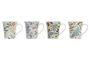 DKD Home Decor Mug Shabby Porcelana Multicolor 9 x 10 x 12 cm 360ml 12 Unidades Apto Microondas y Lavavajillas