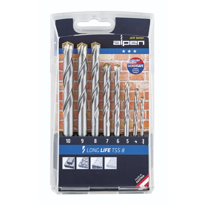 ALPEN Estuche de Brocas Widia Long Life 8 Piezas ALPEN Estuche de Brocas Widia Long Life 8 Piezas