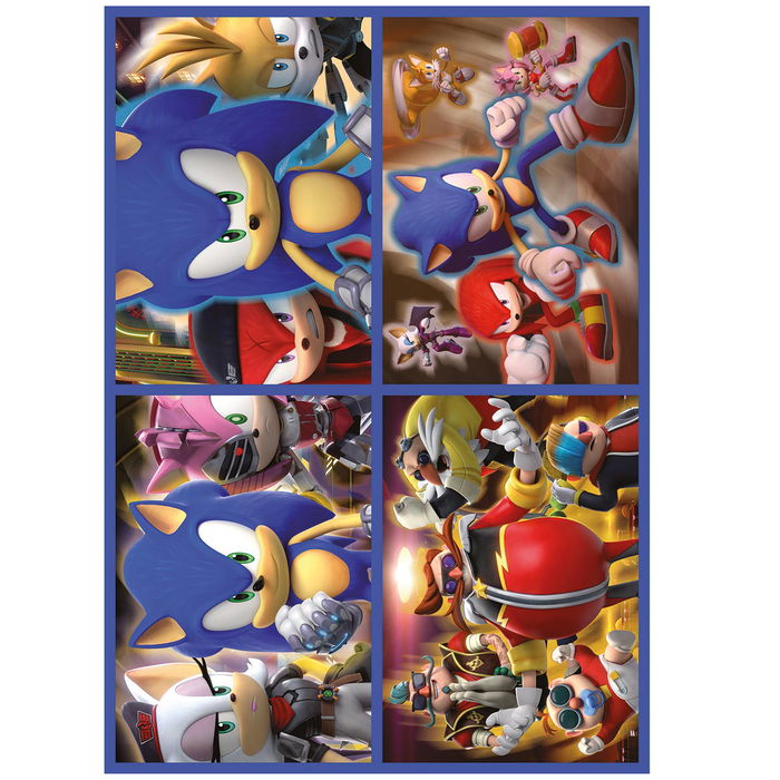 Educa Puzzle Multi 4 50-80-100-150 Sonic Neon 19631 Educa Brilla en la Oscuridad