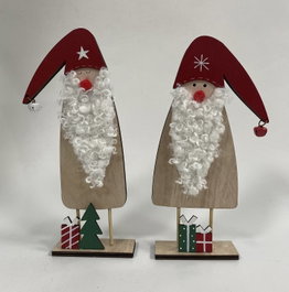 DKD Home Decor Figura Papá Noel MDF y Poliéster Surtido de 2