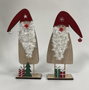 DKD Home Decor Figura Navidad Papa Noel Tradicional Natural Rojo MDF Poliéster 4 x 26 x 11 cm (8 Unidades)