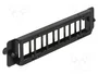DeLOCK Panel de montaje Keystone de 6 puertos, Negro Metalico