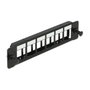 DeLOCK Panel de montaje Keystone de 6 puertos, Negro Metalico