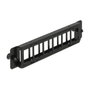 DeLOCK Panel de montaje Keystone de 6 puertos, Negro Metalico