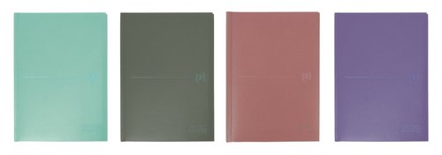 Oxford Agenda Anual Modern Pastel 2026 Cosida A5 Tapa Acolchada Surtido (4 Col.)