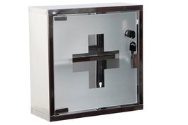 DKD Home Decor Botiquin Metalizado Metal y Espejo 30 x 30 x 12 cm (4 Unidades)