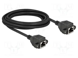 DeLOCK Cable de extensión de red Cat.6a S/FTP RJ45 hembra a RJ45 hembra 3 m negro