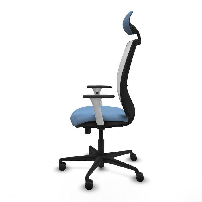 PIQUERAS Y CRESPO Silla de oficina Zulema con mecanismo Sincro/Traslack, Azul cielo y Blanco PIQUERAS Y CRESPO Silla de oficina Zulema con mecanismo Sincro/Traslack, Azul cielo y Blanco