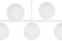 DKD Home Decor Lámpara de Techo Blanca 21 x 22 x 98 cm