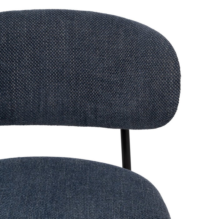 Silla Azul Tejido-Metal Salón 50 X 54 X 73,50 cm (Set de 4)