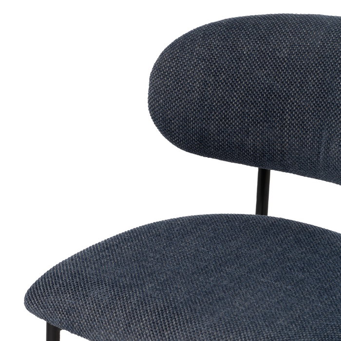 Silla Azul Tejido-Metal Salón 50 X 54 X 73,50 cm (Set de 4)