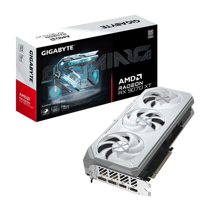 Gigabyte Radeon RX 9070 XT GAMING OC ICE 16GB GDDR6 Blanco Gigabyte Radeon RX 9070 XT GAMING OC ICE 16GB GDDR6 Blanco