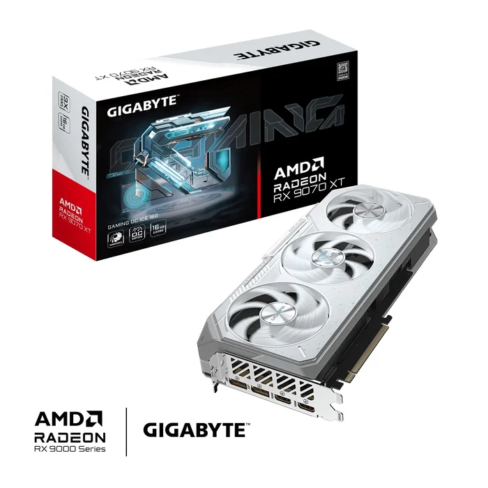 Gigabyte Radeon RX 9070 XT GAMING OC ICE 16GB GDDR6 Blanco Gigabyte Radeon RX 9070 XT GAMING OC ICE 16GB GDDR6 Blanco