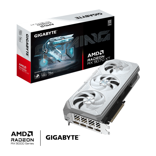 Gigabyte Radeon RX 9070 XT GAMING OC ICE 16GB GDDR6 Blanco