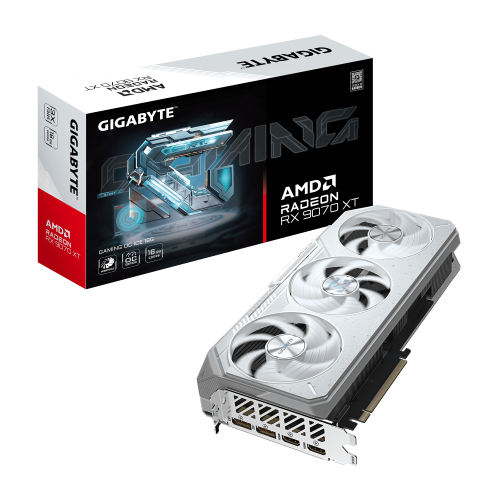Gigabyte Radeon RX 9070 XT GAMING OC ICE 16GB GDDR6 Blanco