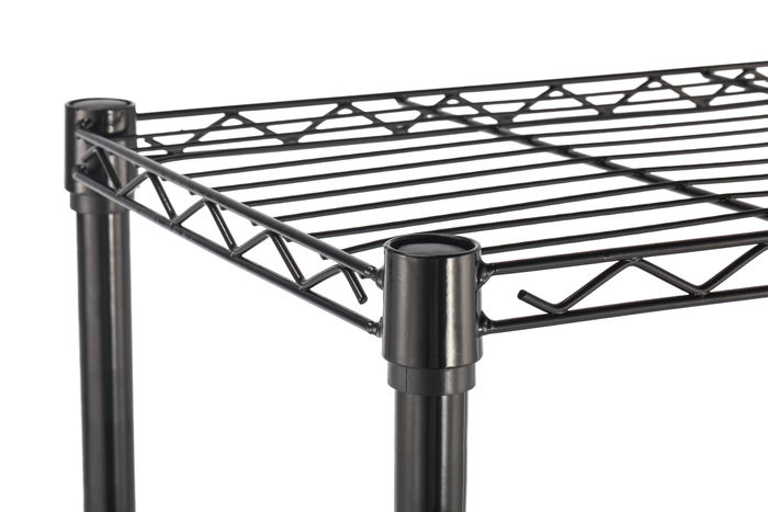 Inde Estantería Metálica Negra de 4 Niveles 56x35x120 cm (2 Unidades)