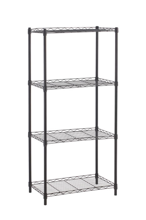 Inde Estantería Metálica Negra de 4 Niveles 56x35x120 cm (2 Unidades)