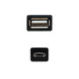 NANO CABLE Cable USB 2.0 OTG Micro USB B Macho a USB A Hembra 0,15m Negro