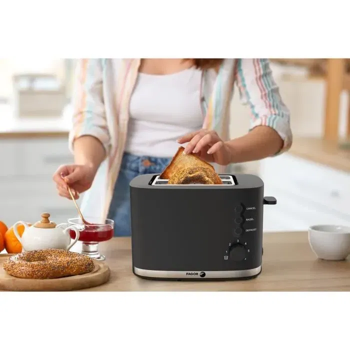 Fagor Pan Grill FG250 - 4 Funciones: Bagel, Recalentar, Cancelar, Descongelar Fagor Pan Grill FG250 - 4 Funciones: Bagel, Recalentar, Cancelar, Descongelar