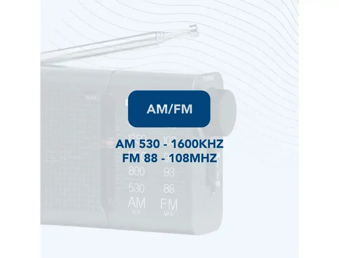 DAEWOO Radio AM/FM con Altavoz Negro - Incluye Auriculares DAEWOO Radio AM/FM con Altavoz Negro - Incluye Auriculares