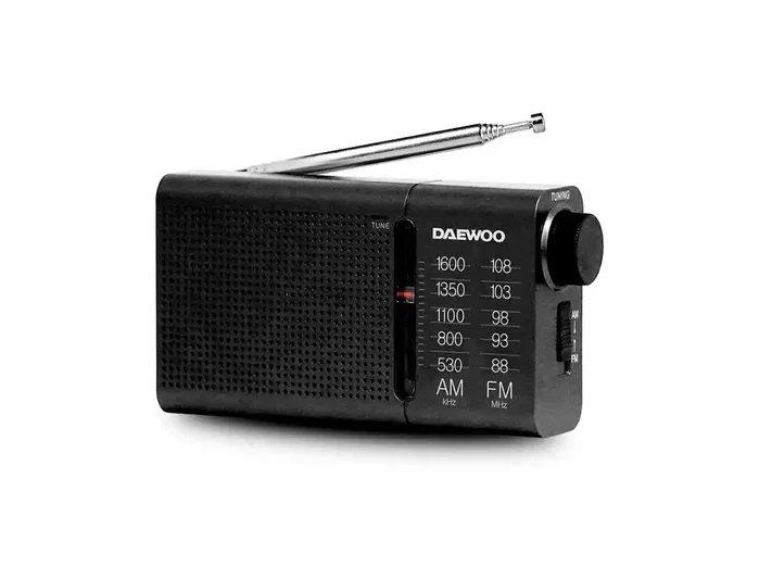 DAEWOO Radio AM/FM con Altavoz Negro - Incluye Auriculares DAEWOO Radio AM/FM con Altavoz Negro - Incluye Auriculares