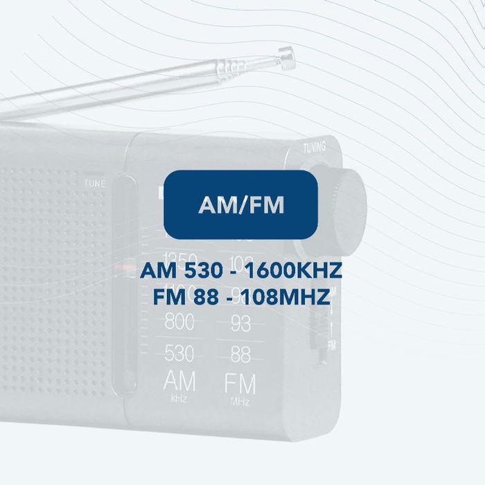 DAEWOO RADIO PORTATIL AM/FM NEGRO CON ALTAVOZ INTEGRADO - INCLUYE AURICULARES