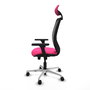 PIQUERAS Y CRESPO Silla de oficina Zulema Rosa y Negro