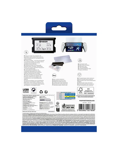 Nacon psofportforceglass accesorio y piza de videoconsola protector de pantalla