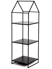DKD Home Decor Estantería de Metal Negra 32x30x100 cm