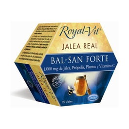 Dietisa Royal-Vit Bal-San Forte Jalea Real con Própolis, Vitamina C, Llantén y Eucalipto - 20 Viales