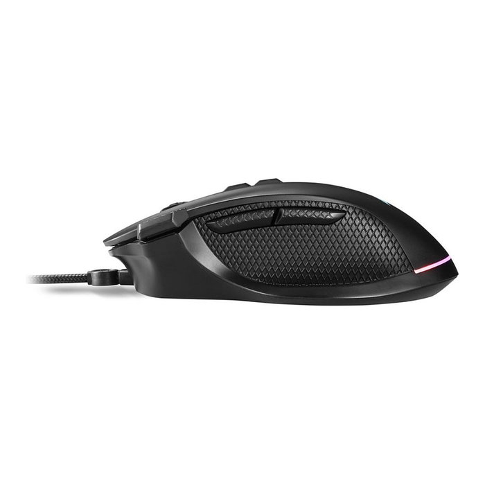 Sharkoon SHARK Force 3 Ratón Gaming Óptico, 12800 DPI, 8 Botones, Cable Trenzado 1.8m, Negro, para Mano Derecha, Ref SHARK Force 3