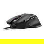 Sharkoon SHARK Force 3 Ratón Gaming Óptico, 12800 DPI, 8 Botones, Cable Trenzado 1.8m, Negro, para Mano Derecha, Ref SHARK Force 3