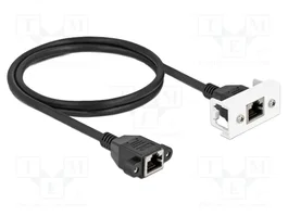 DeLOCK Cable de extensión de red Cat.6A S/FTP para módulo Easy 45, 1 m