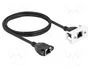 DeLOCK Cable de extensión de red Cat.6A S/FTP para módulo Easy 45, 1 m