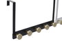 DKD Home Decor Perchero Chic Blanco Negro 5 x 20 x 33 cm (4 Unidades)