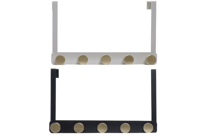 DKD Home Decor Perchero Chic Blanco Negro 5 x 20 x 33 cm (4 Unidades) DKD Home Decor Perchero Chic Blanco Negro 5 x 20 x 33 cm (4 Unidades)