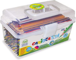 Carioca Set de 120 Lápices de Colores con Estuche y Asa