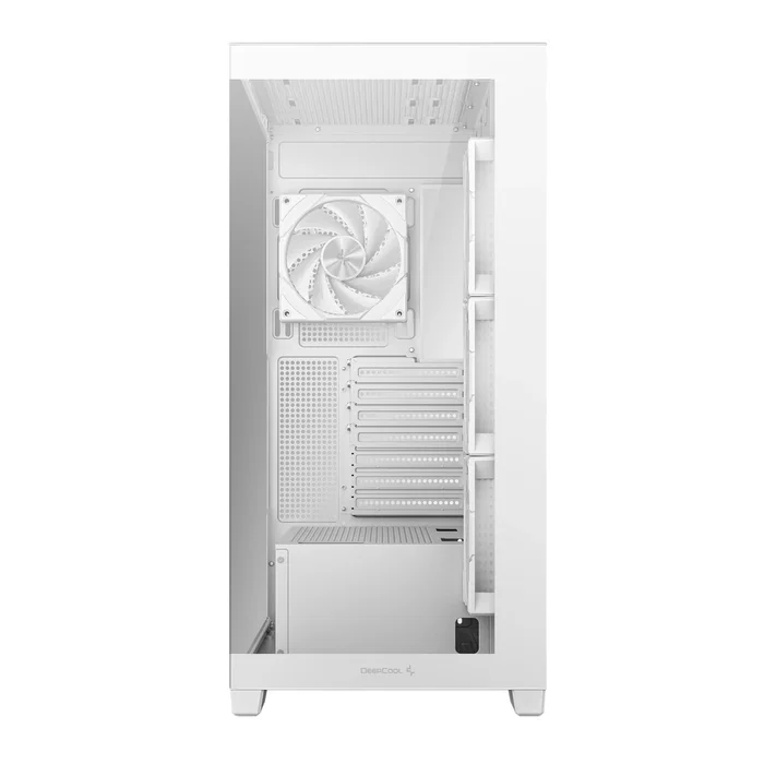 DeepCool CG580 4F WH Mid Tower - Caja para PC Gaming con Panel de Vidrio Templado, Blanco, Compatible ATX/micro-ATX/ITX, Incluye 4 Ventiladores ARGB de 120mm