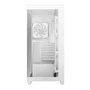 DeepCool CG580 4F WH Mid Tower - Caja para PC Gaming con Panel de Vidrio Templado, Blanco, Compatible ATX/micro-ATX/ITX, Incluye 4 Ventiladores ARGB de 120mm