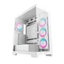 DeepCool CG580 4F WH Mid Tower - Caja para PC Gaming con Panel de Vidrio Templado, Blanco, Compatible ATX/micro-ATX/ITX, Incluye 4 Ventiladores ARGB de 120mm